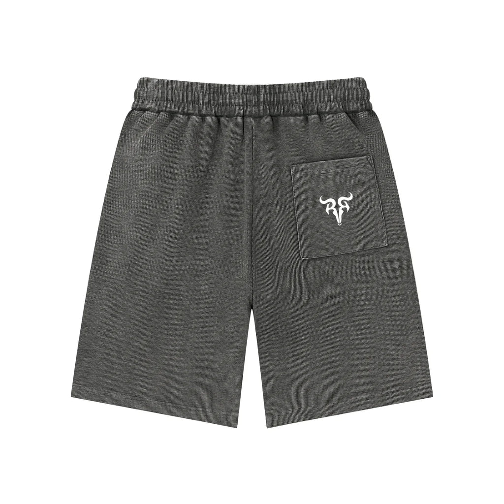Eagle X Snake X RisenRetro Mineral Wash Waffle Knit Shorts