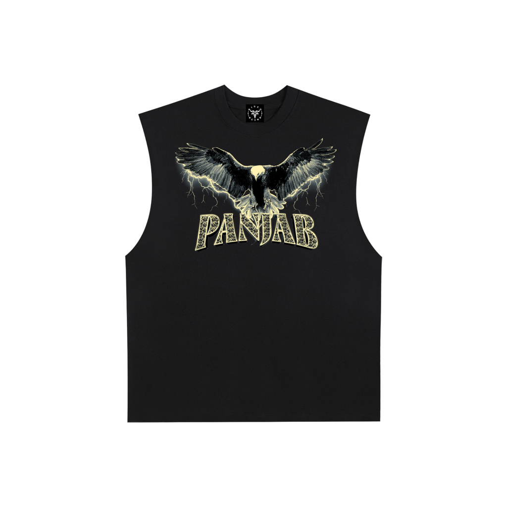 Vintage Panjab Eagle | RisenRetro | Raw Edge Cotton Tank Top