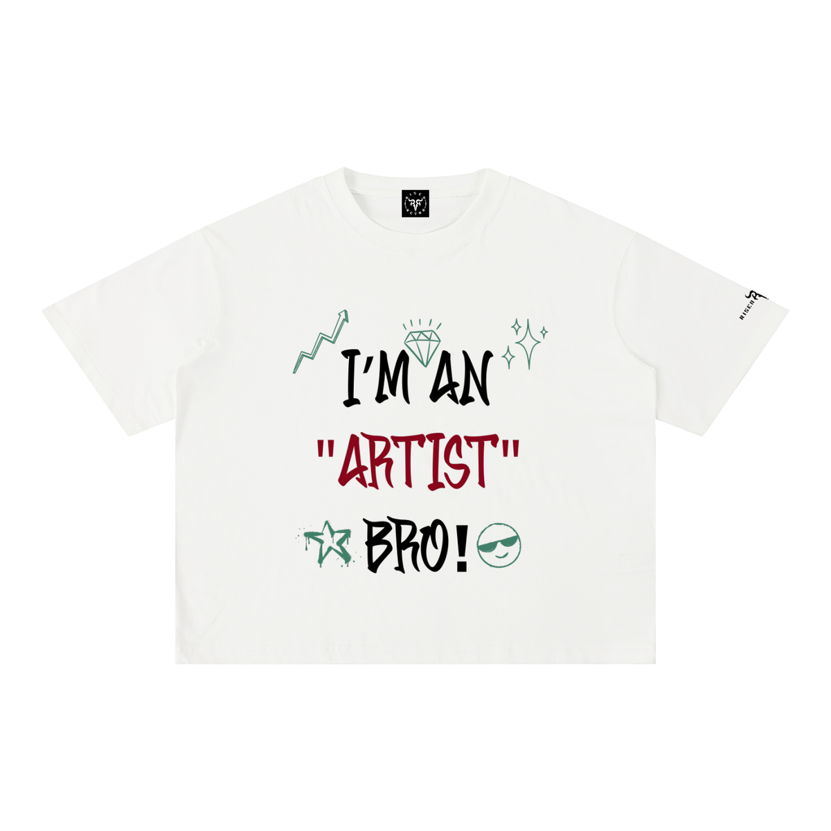 I'M AN ARTIST BRO | Mineral Wash Boxy Cotton T-Shirt