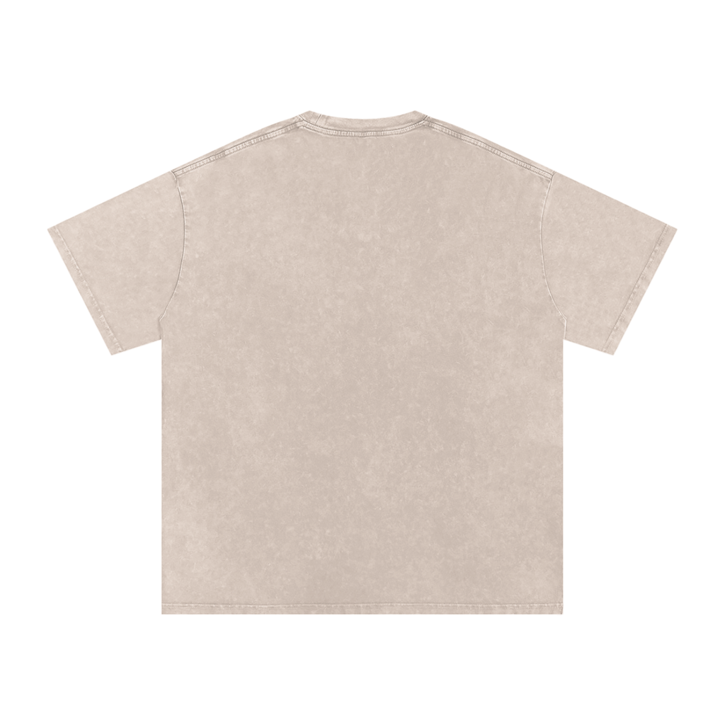KHARKU LIFE x RISEN RETRO Snow Washed Oversized Cotton T-Shirt