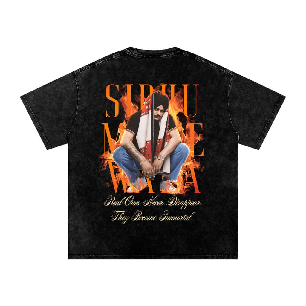 SIDHU MOOSE WALA X Risen Retro Washed Oversized T-Shirt