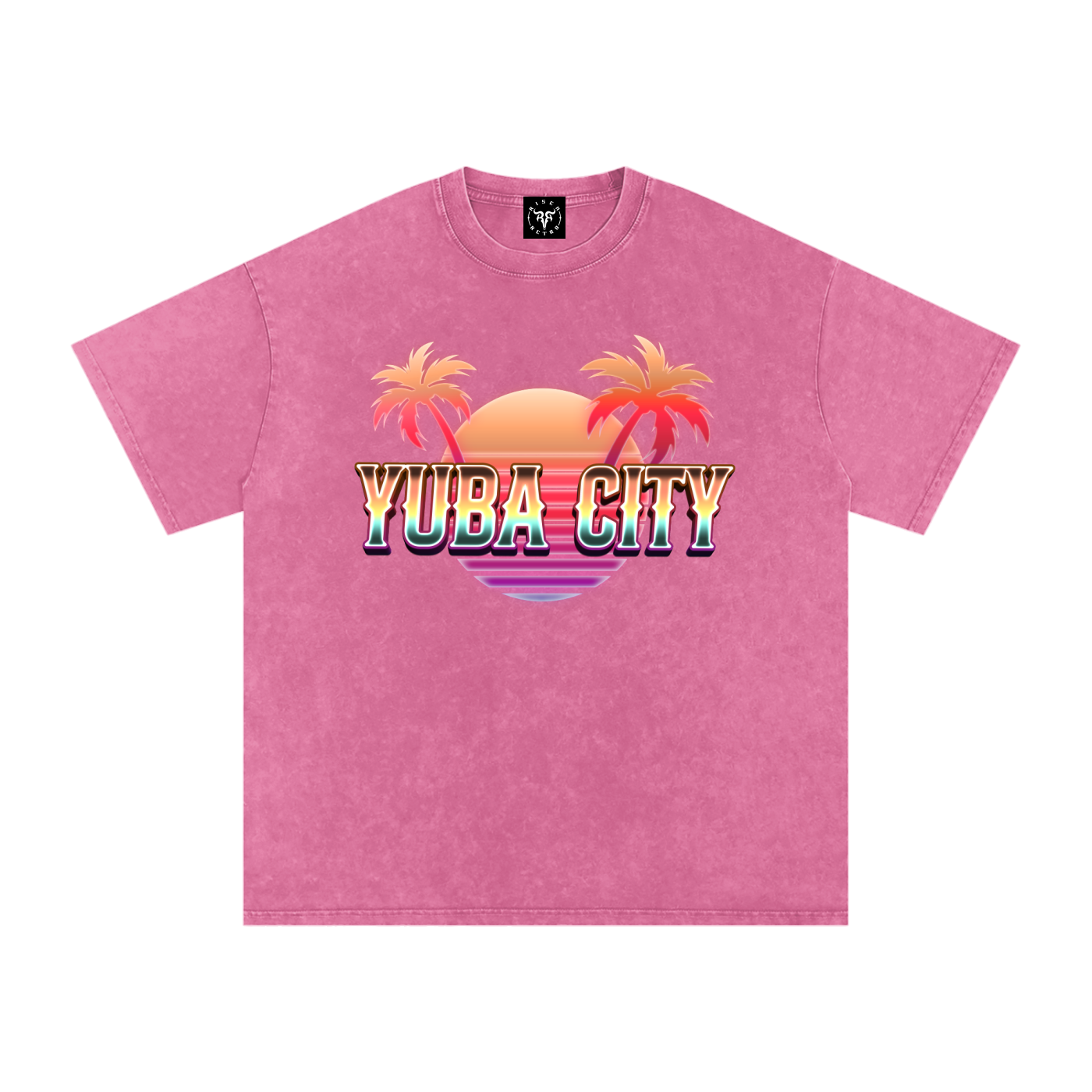 YUBA CITY  X Risen Retro Snow Washed Oversized Cotton T-Shirt