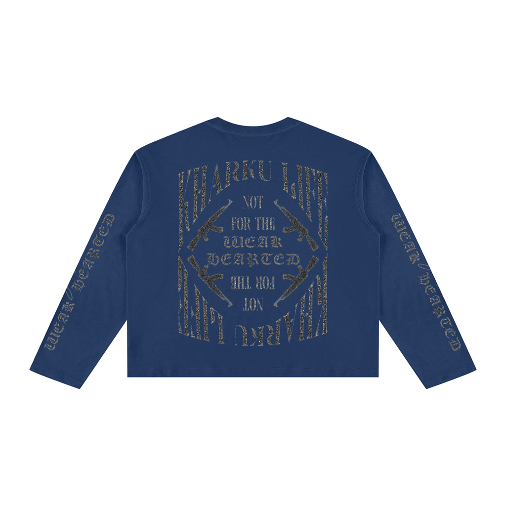 KHARKU LIFE | RISENRETRO | Unisex Vintage Wash Long Sleeve Boxy T-Shirt