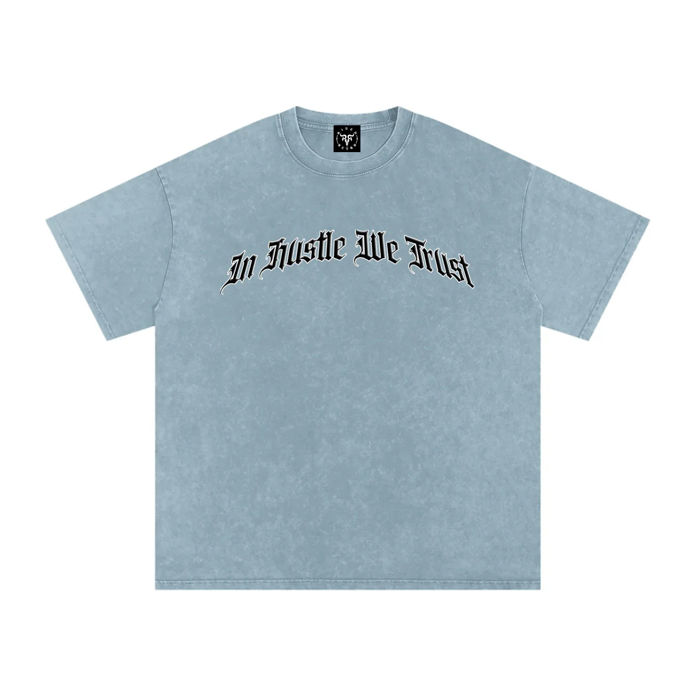 In Hustle We Trust Snow X RisenRetro Washed Oversized Cotton T-Shirt