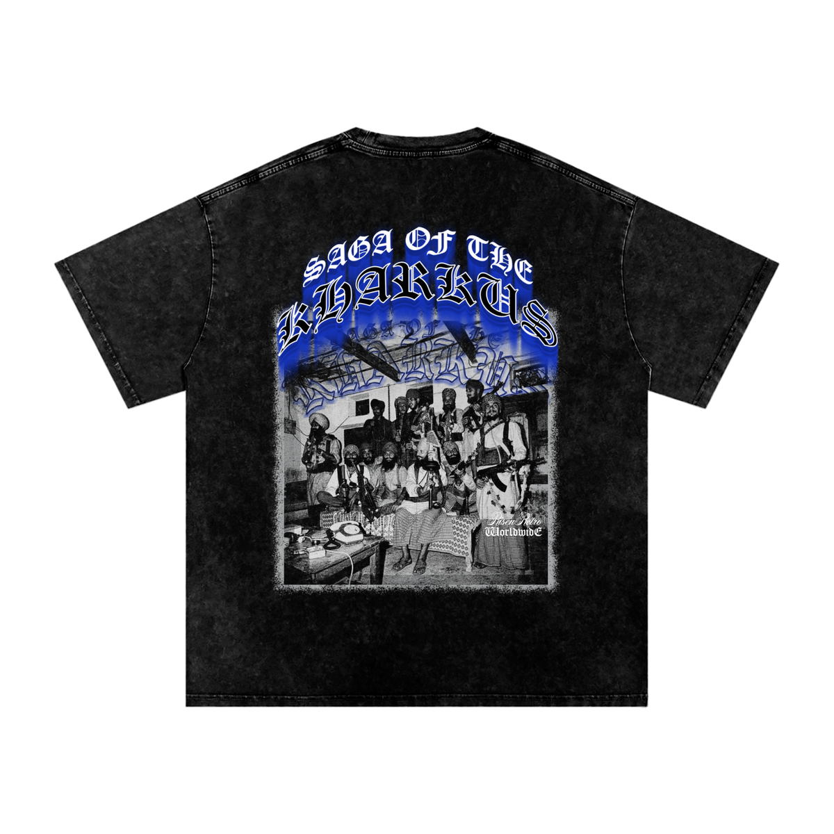 SAGA OF THE KHARKU'S | Snow Washed Oversized Cotton T-Shirt | RISENRETRO