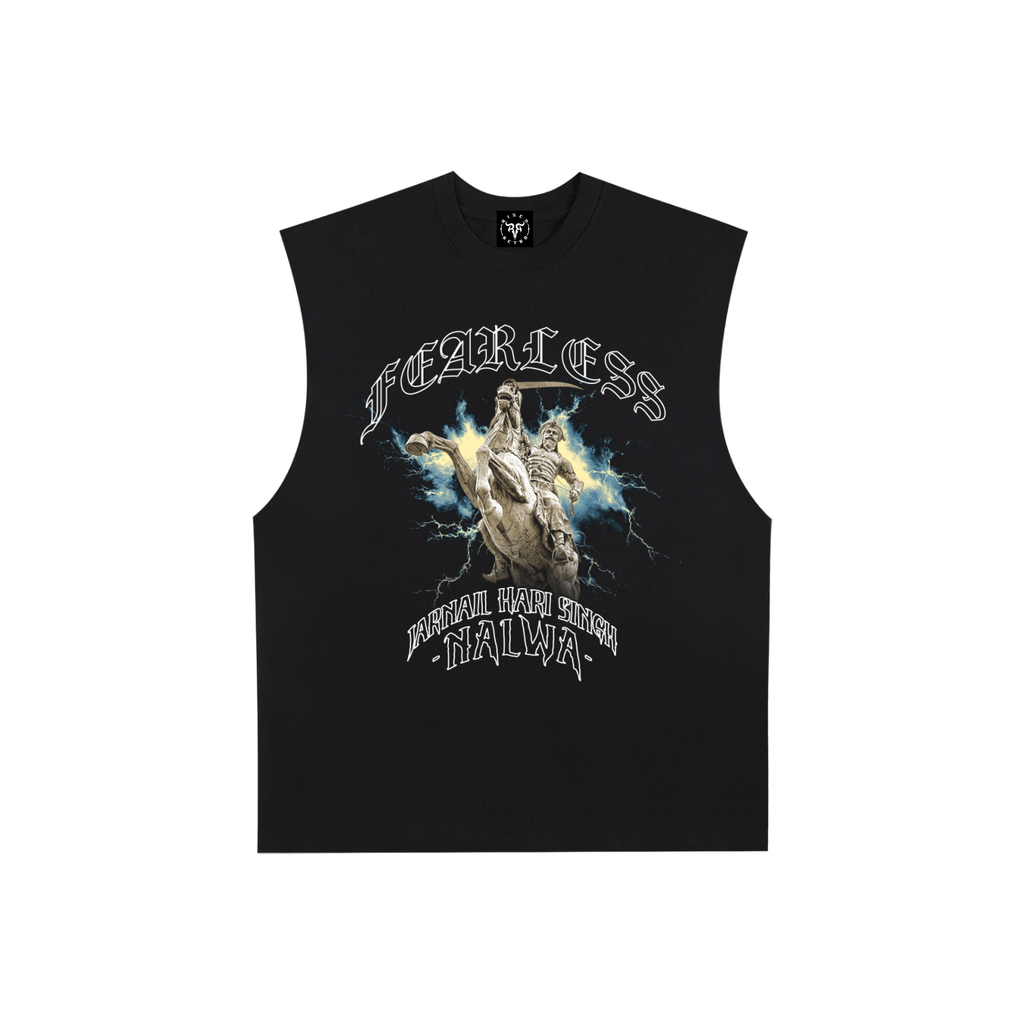 Fearless Hari Singh Nalwa v2 X Risen Retro Raw Edge Cotton Tank Top