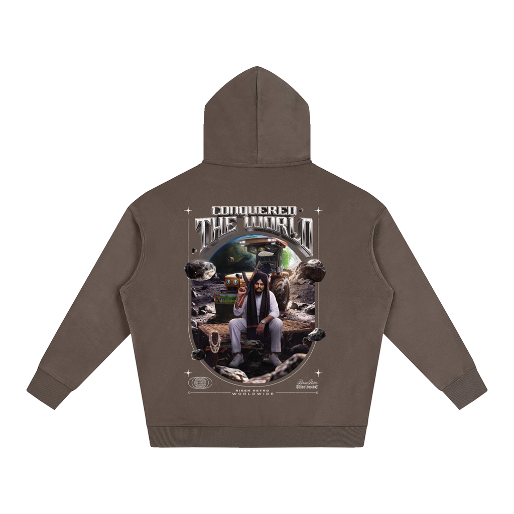 CONQUERED THE WORLD | Oversize Fleeced Hoodie | Sidhu Moose Wala