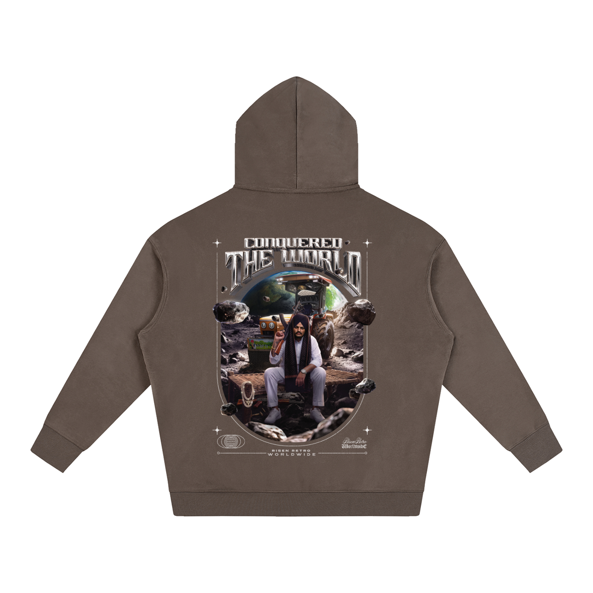 CONQUERED THE WORLD | Oversize Fleeced Hoodie | Sidhu Moose Wala