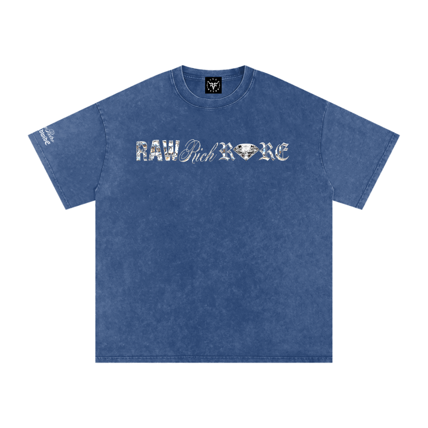 RAW RICH RARE X Risen Retro V2 Snow Washed Oversized Cotton T-Shirt