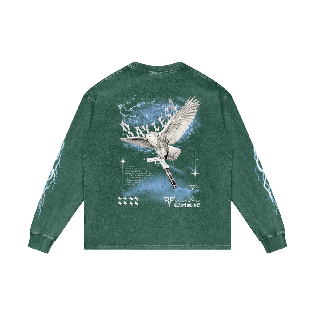 SAYLESS X RisenRetro Acid Wash Oversize Long Sleeve T-Shirt