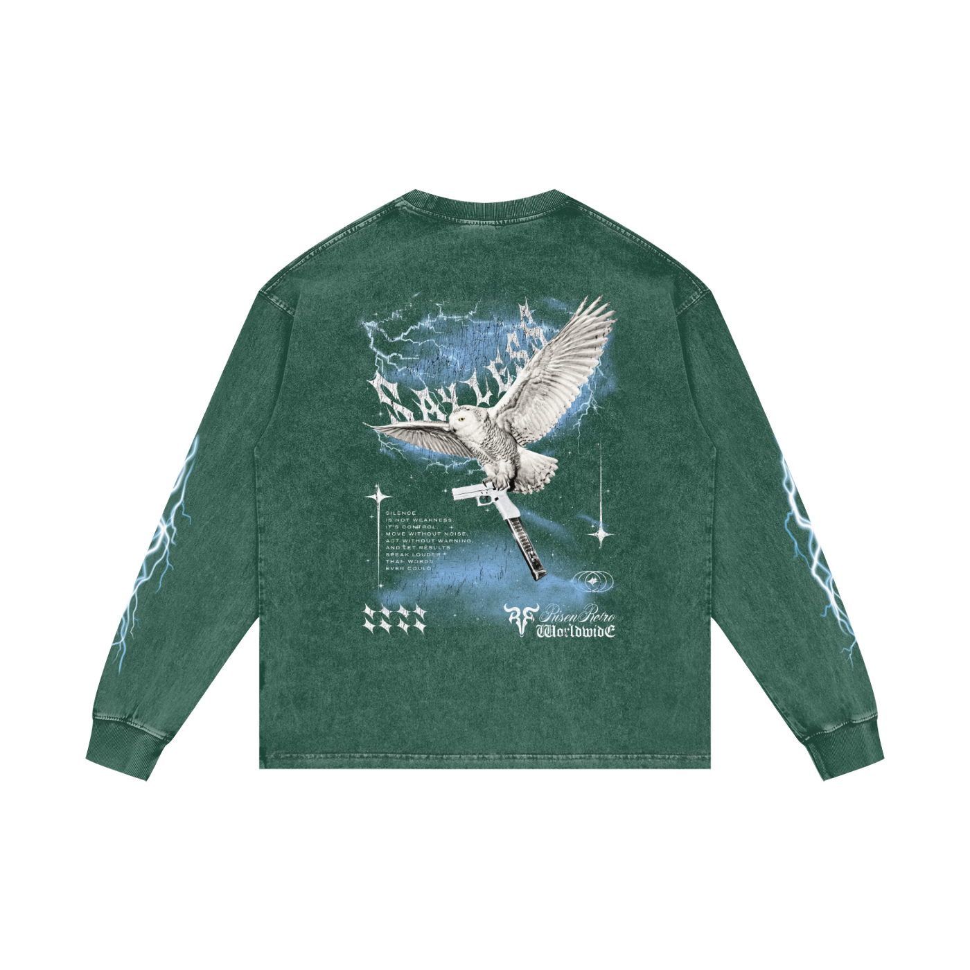 SAYLESS X RisenRetro Acid Wash Oversize Long Sleeve T-Shirt