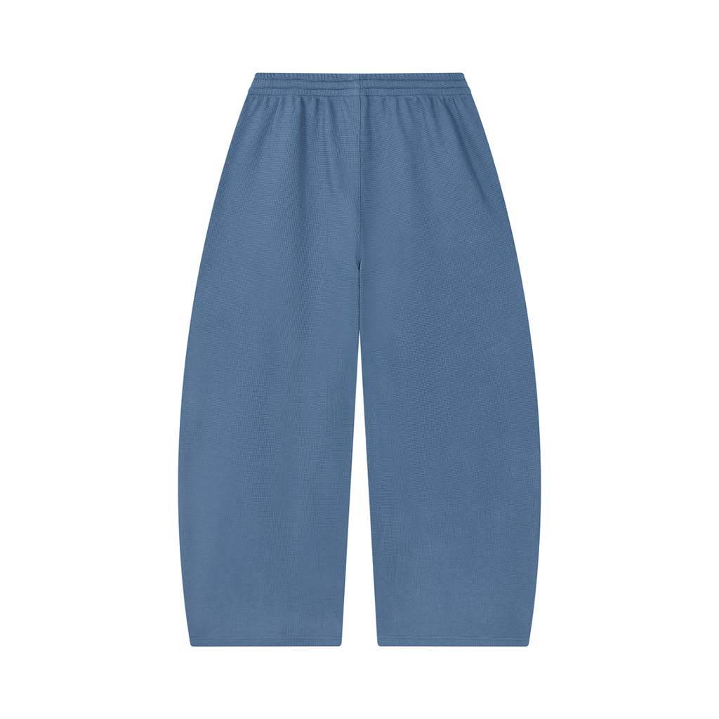 RISENRETRO x Unisex Waffle Barrel Leg Pants