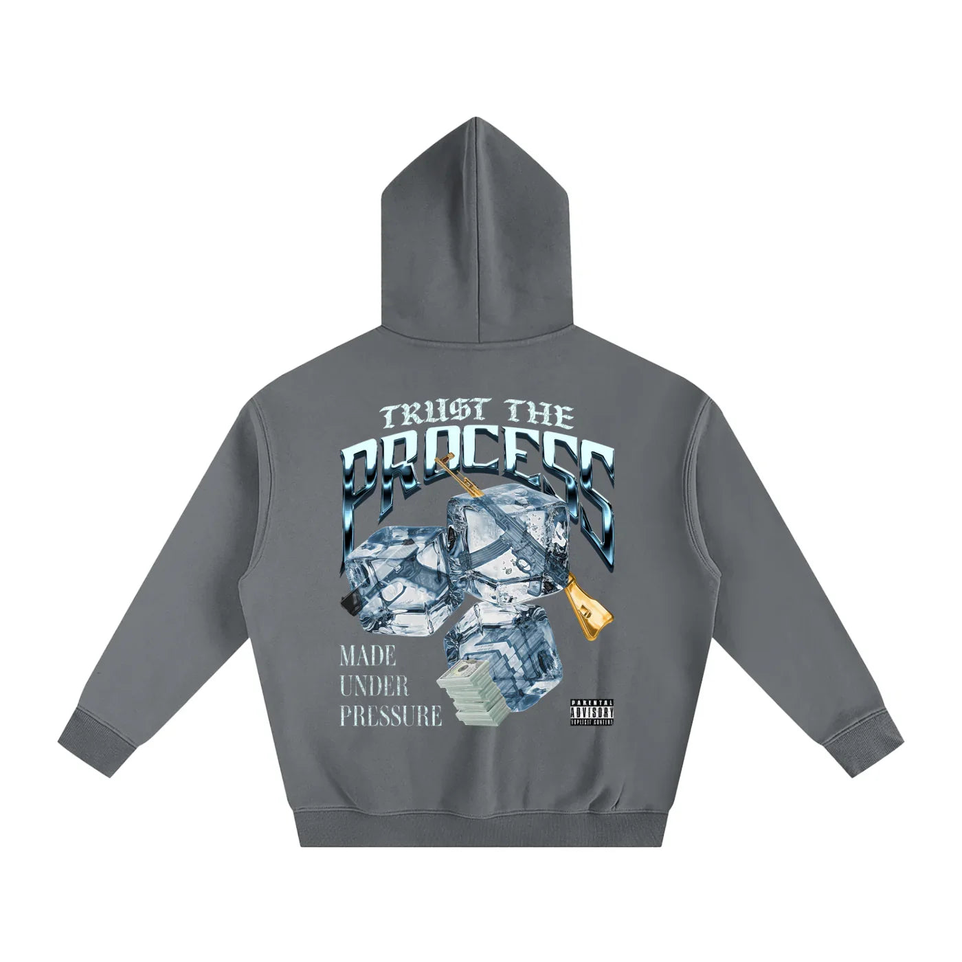 Trust The Process X Risen Retro Oversize Fleeced Hoodie