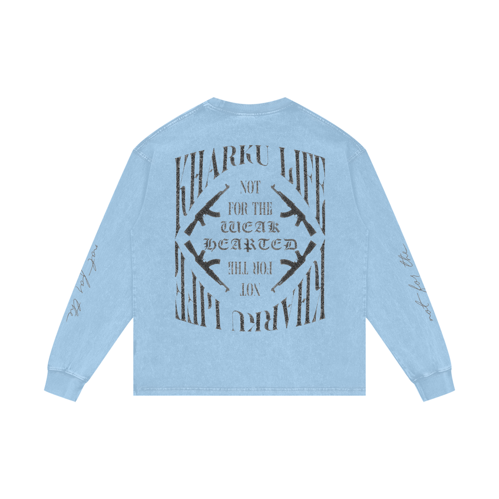 KHARKU LIFE | RISENRETRO | Acid Wash Oversize Long Sleeve T-Shirt