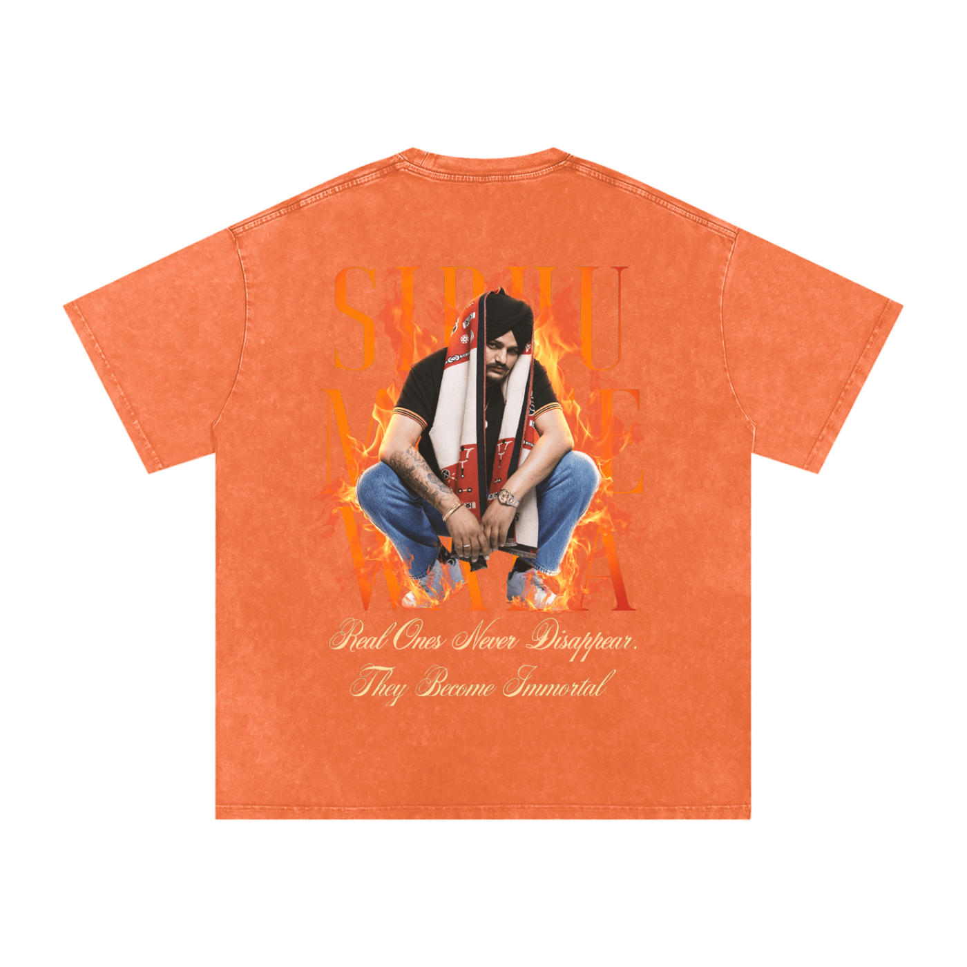SIDHU MOOSE WALA X Risen Retro Washed Oversized T-Shirt
