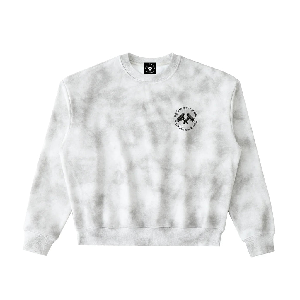 FORCE OF WILL Dirty Washed Boxy Fleeced Sweatshirt X RisenRetro