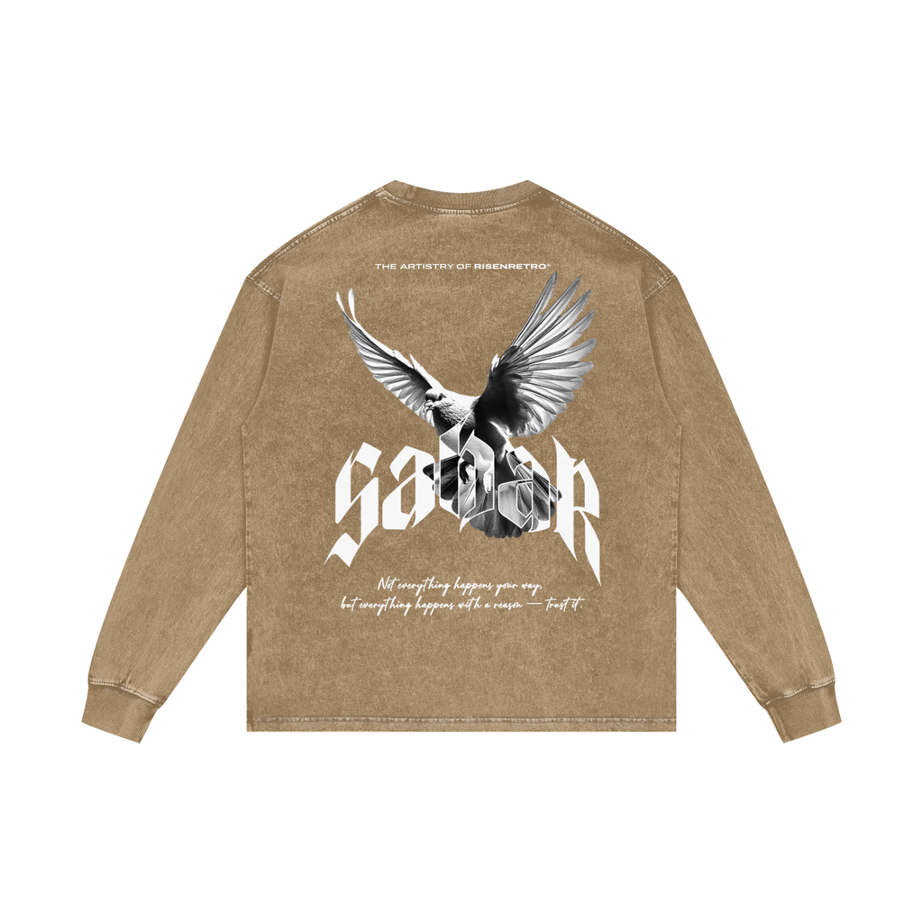 SABAR V2 | RISENRETRO | Acid Wash Oversize Long Sleeve T-Shirt