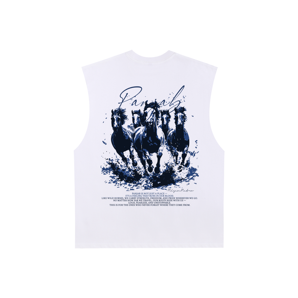 Panjab Polo Club | RisenRetro | Raw Edge Cotton Tank Top