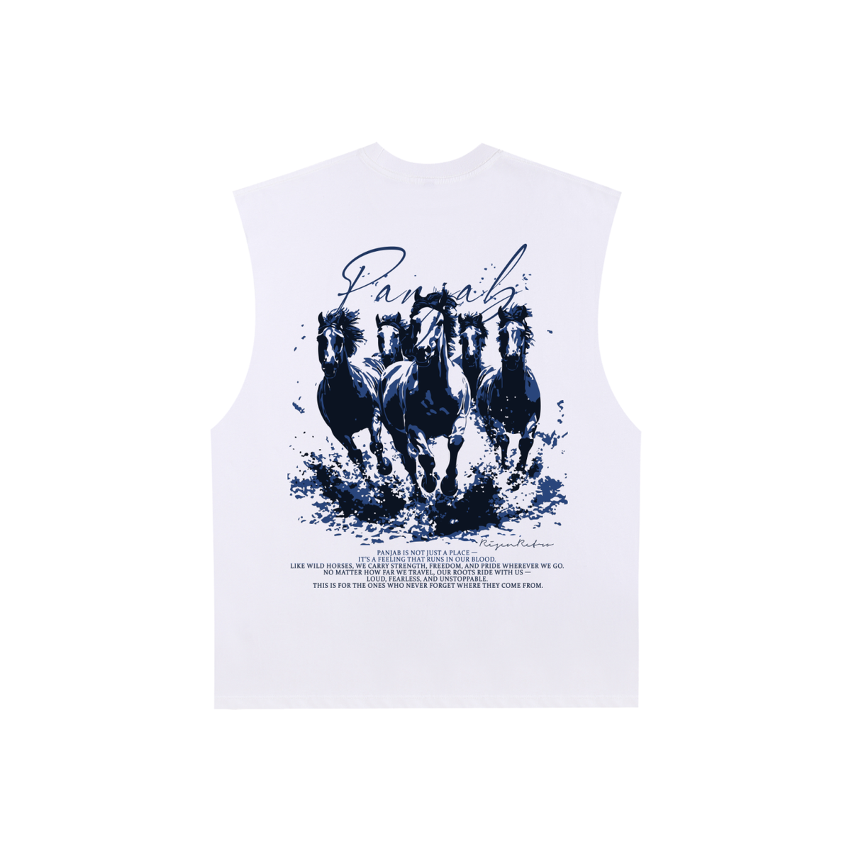 Panjab Polo Club | RisenRetro | Raw Edge Cotton Tank Top