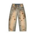 RisenRetro X Men’s Vintage Wash Barrel Leg Jeans