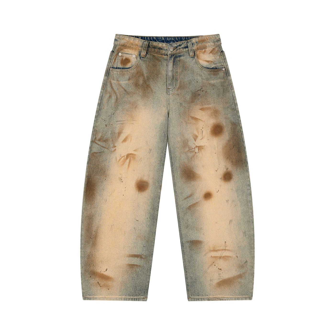 RisenRetro X Men’s Vintage Wash Barrel Leg Jeans