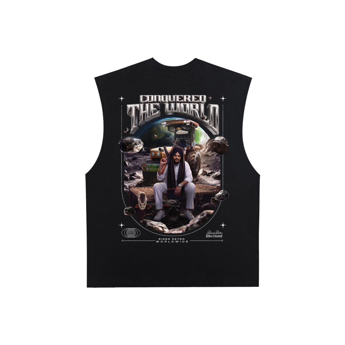 SMW | Conquered the world | RisenRetro | Raw Edge Cotton Tank Top