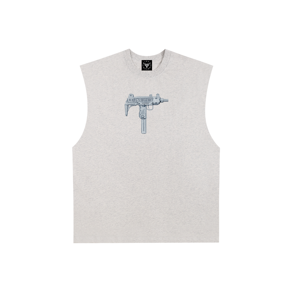 UZI Iced Out | RisenRetro | Raw Edge Cotton Tank Top