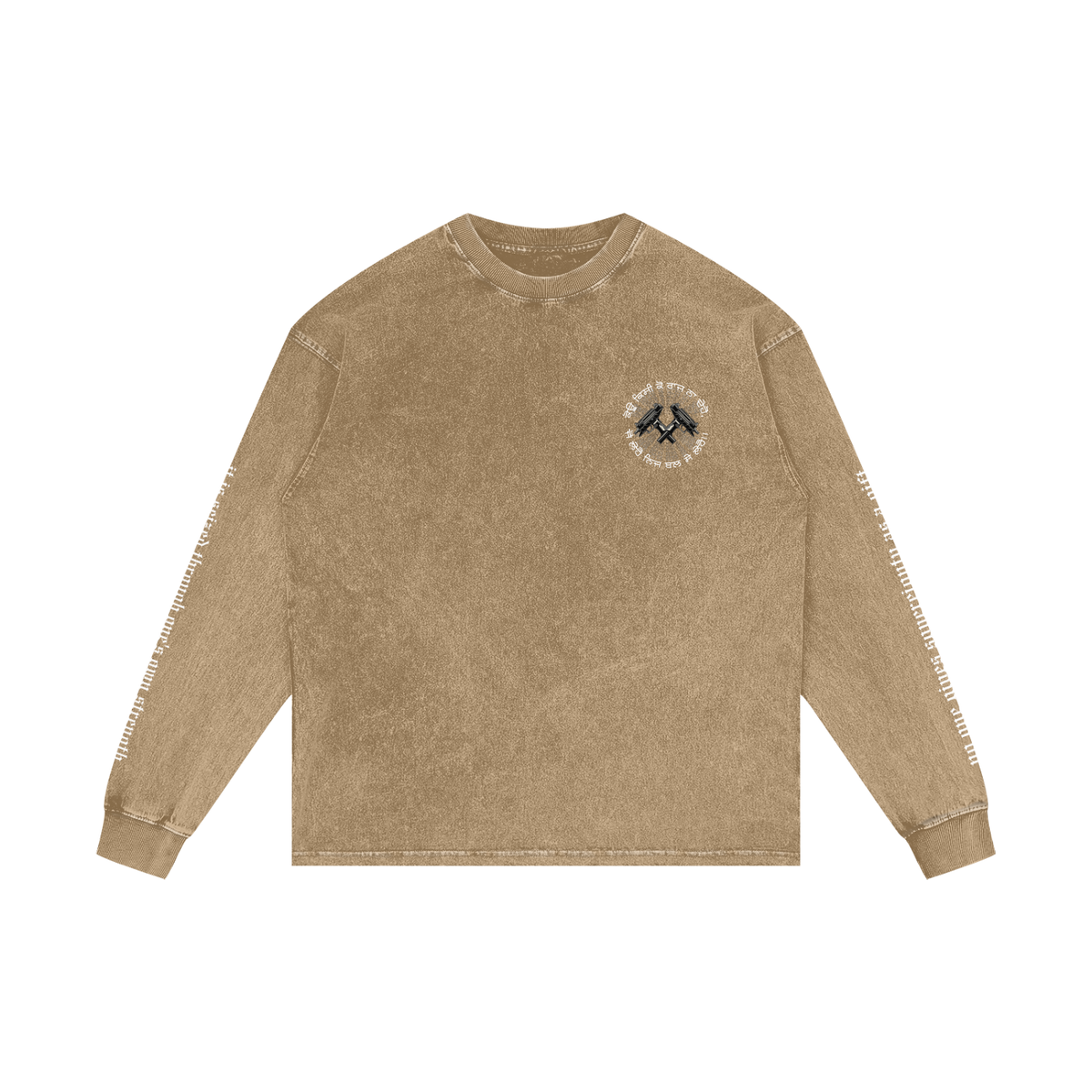 FORCE OF WILL | RISENRETRO | Acid Wash Oversize Long Sleeve T-Shirt