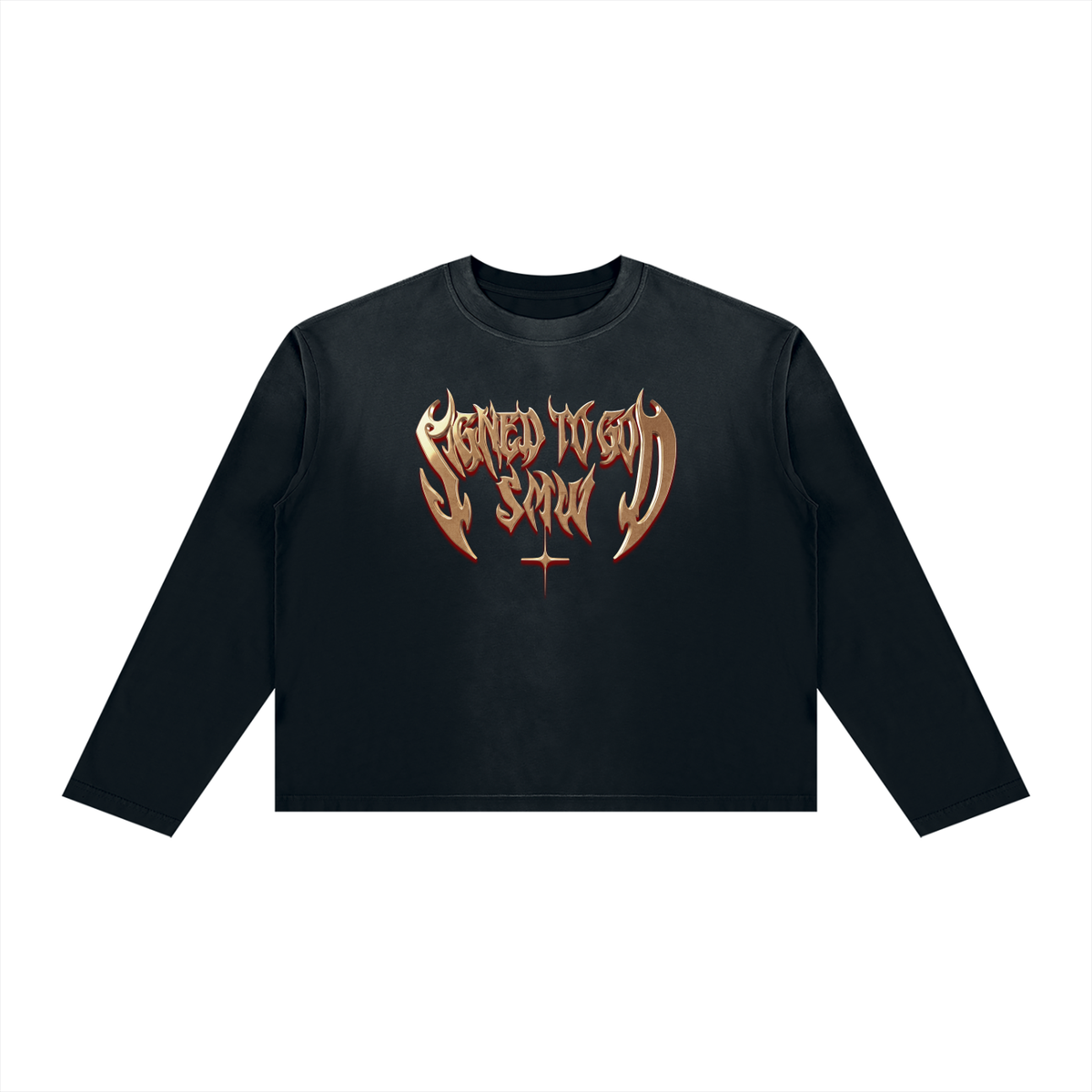SIGNED TO GOD | SMW | RISENRETRO | Unisex Sunfade Boxy Long Sleeve T-Shirt