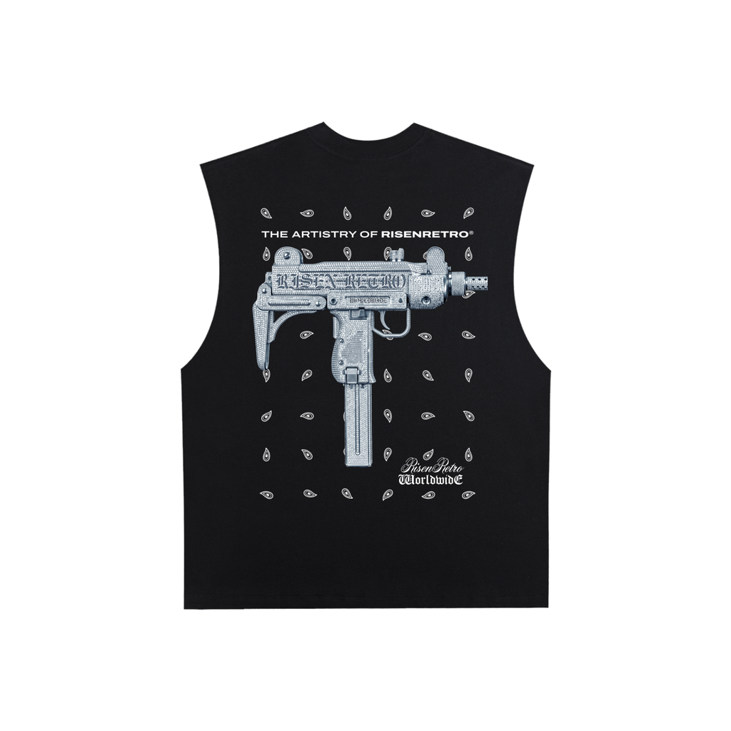 UZI Iced Out | RisenRetro | Raw Edge Cotton Tank Top