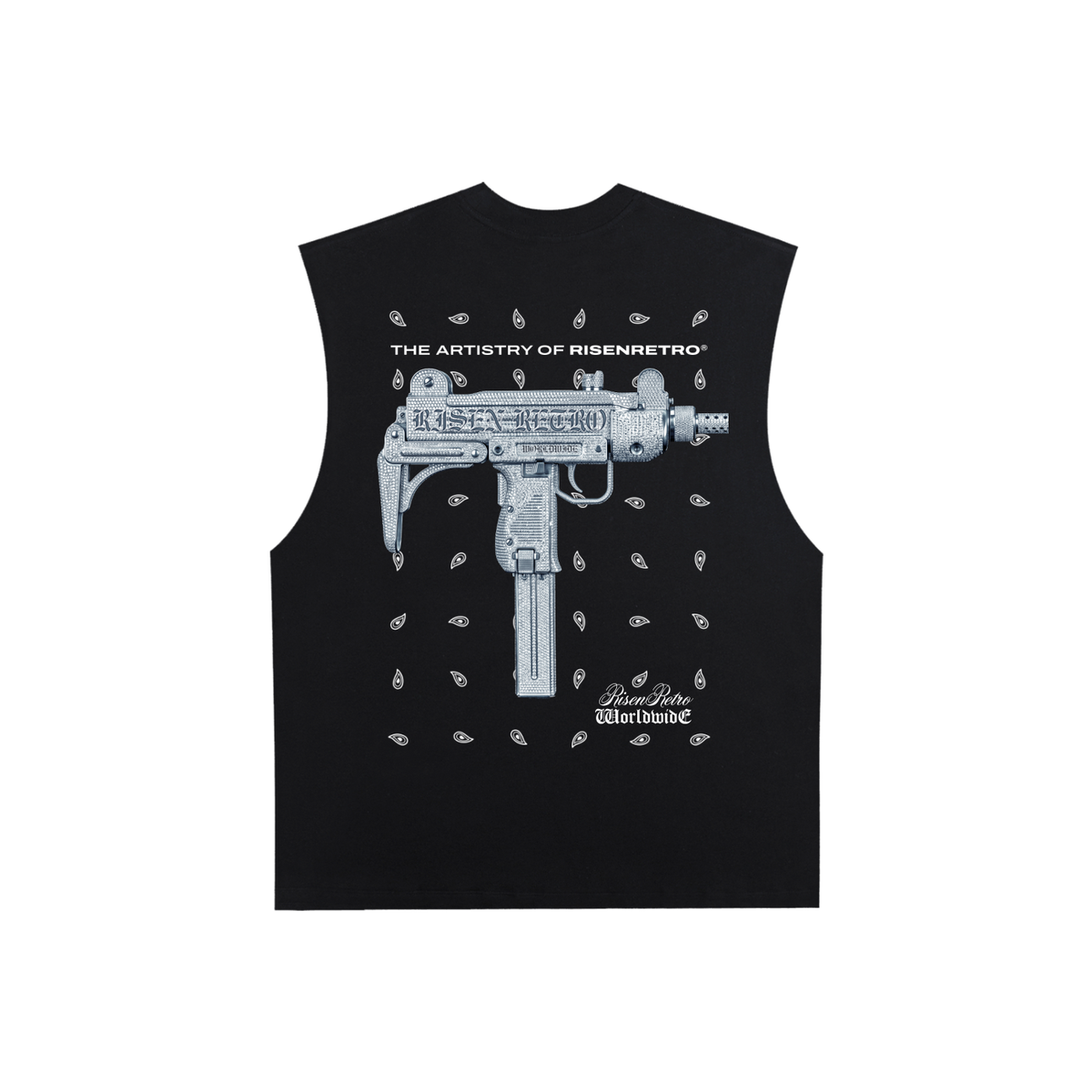 UZI Iced Out | RisenRetro | Raw Edge Cotton Tank Top