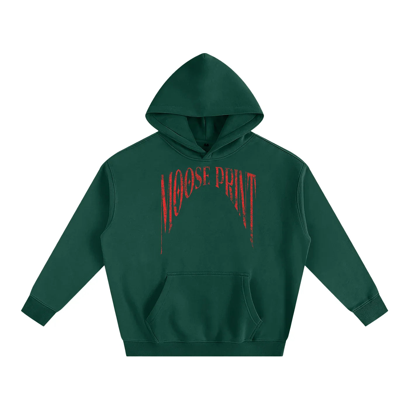 Sweat à capuche oversize en polaire à imprimé orignal