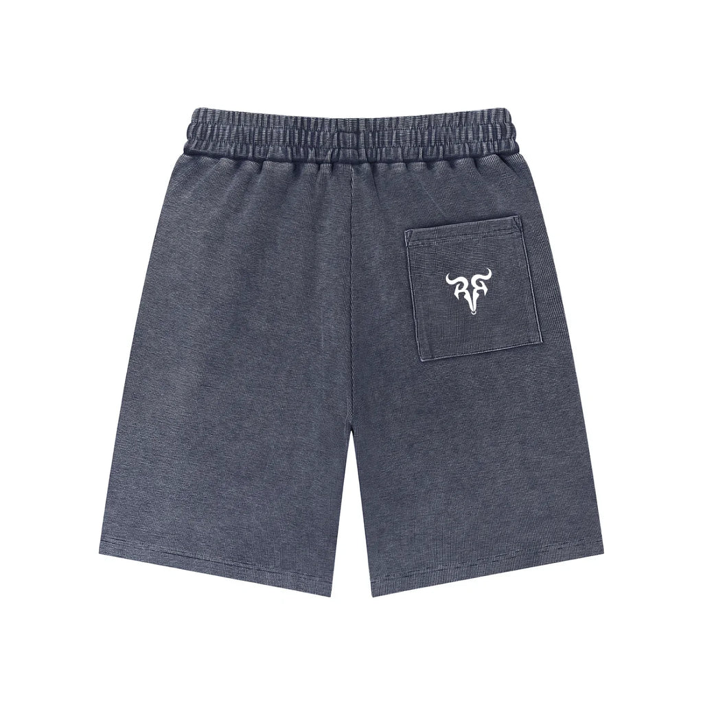 Eagle X Snake X RisenRetro Mineral Wash Waffle Knit Shorts
