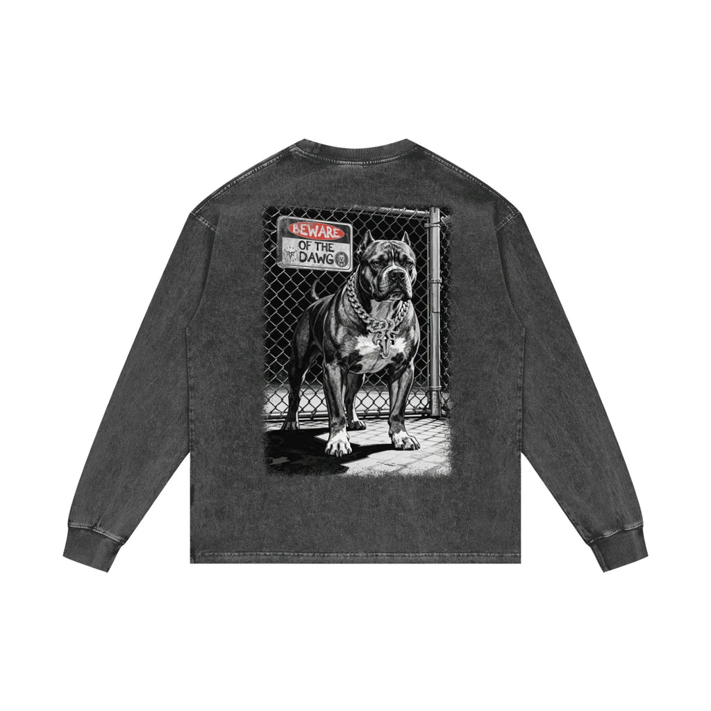 T-shirt à manches longues oversize délavé à l'acide pour les originaux