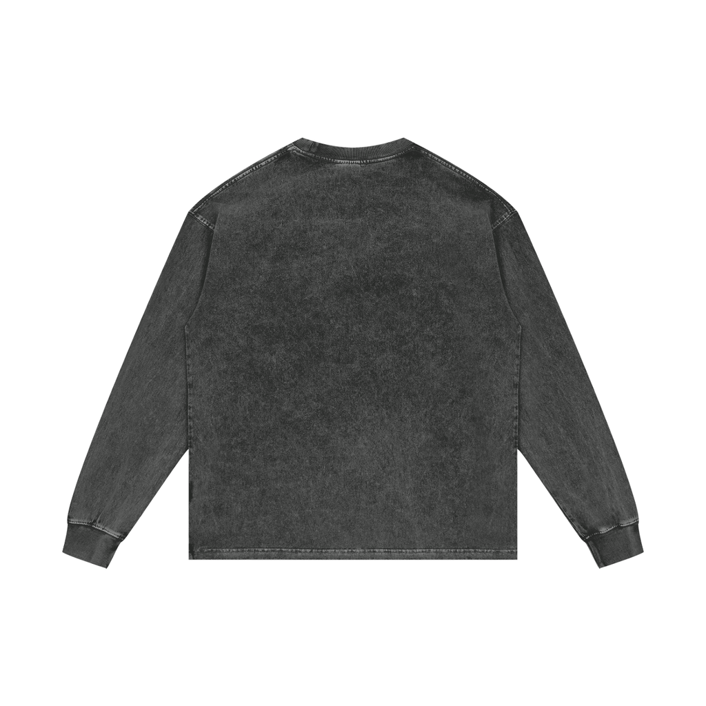 VVS Culture X RisenRetro Acid Wash Oversize Long Sleeve T-Shirt