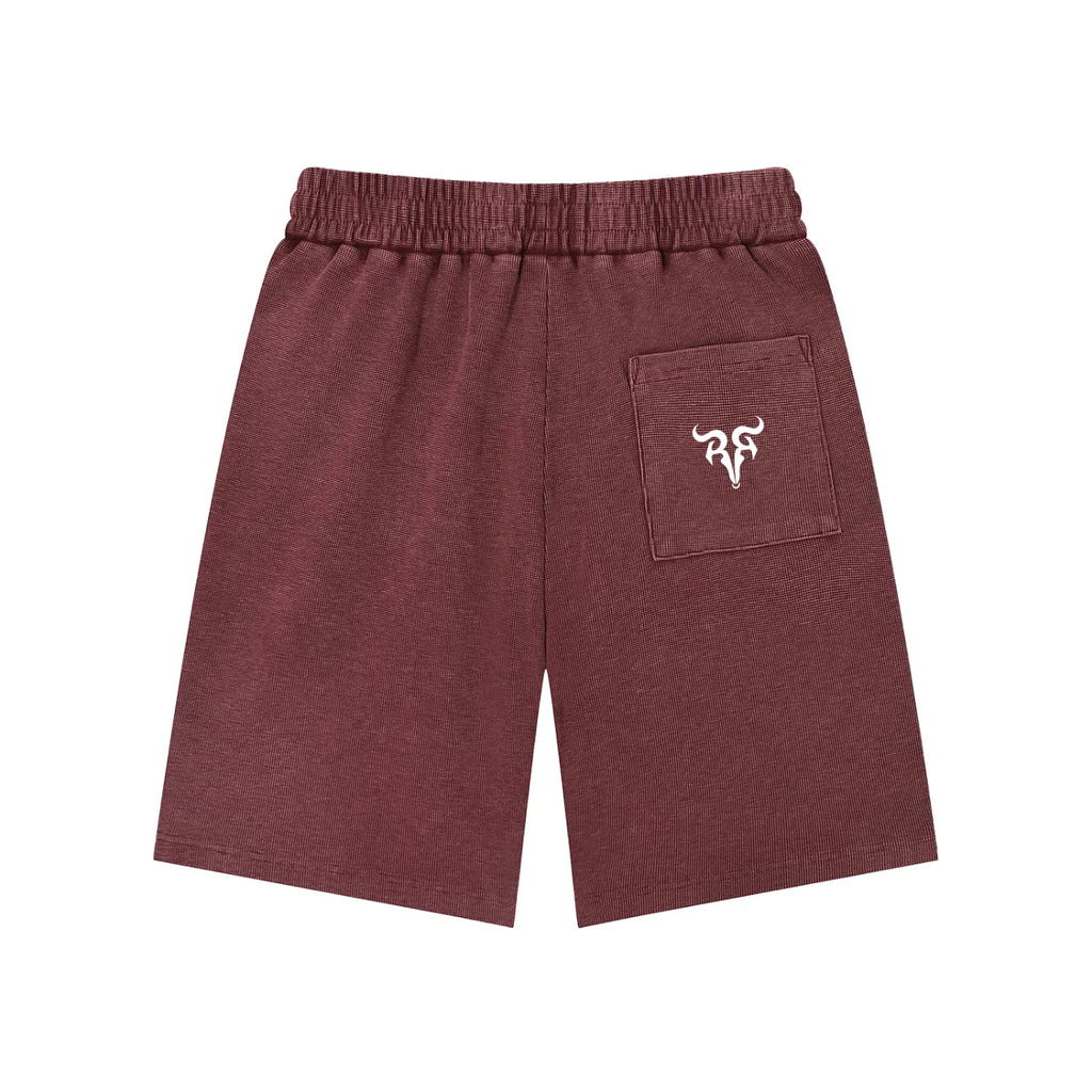 Eagle X Snake X RisenRetro Mineral Wash Waffle Knit Shorts