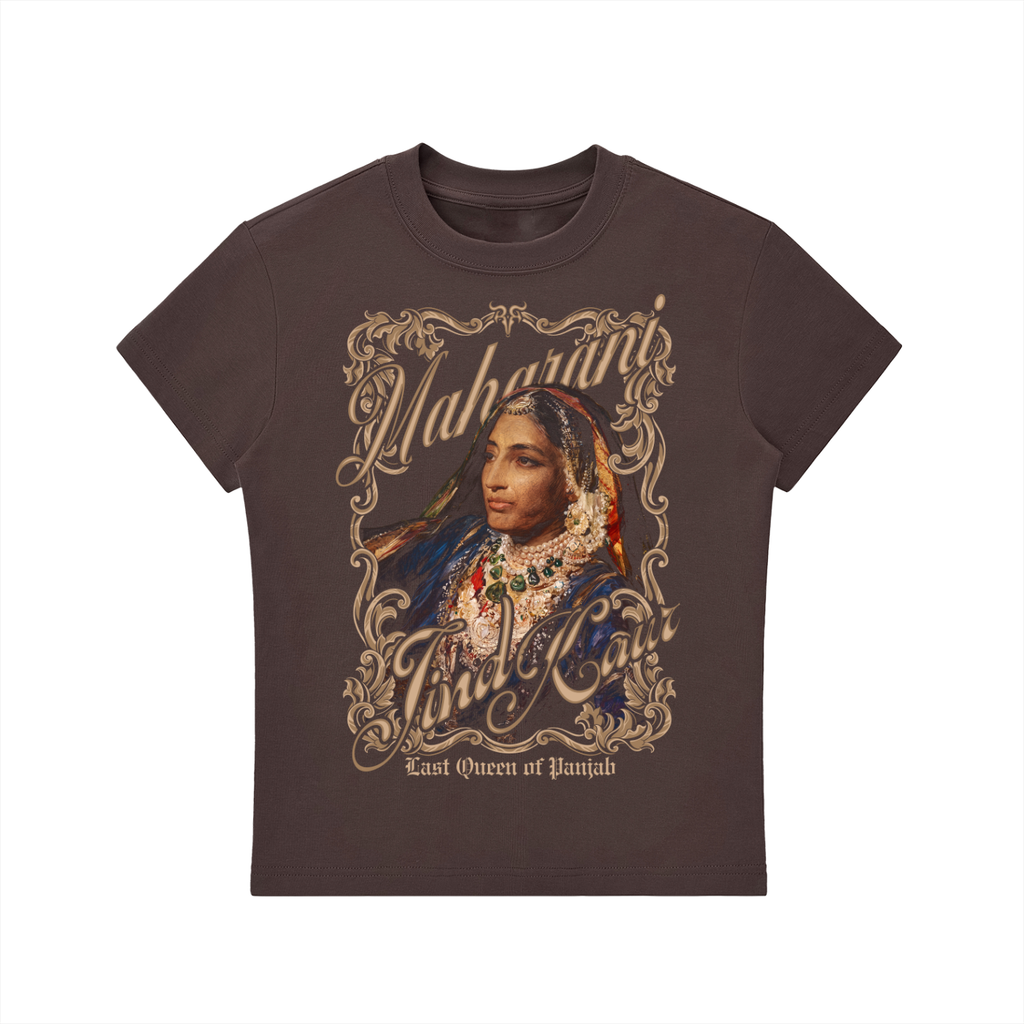 MAHARANI JIND KAUR Women's Essential Bodycon Crewneck T-Shirt