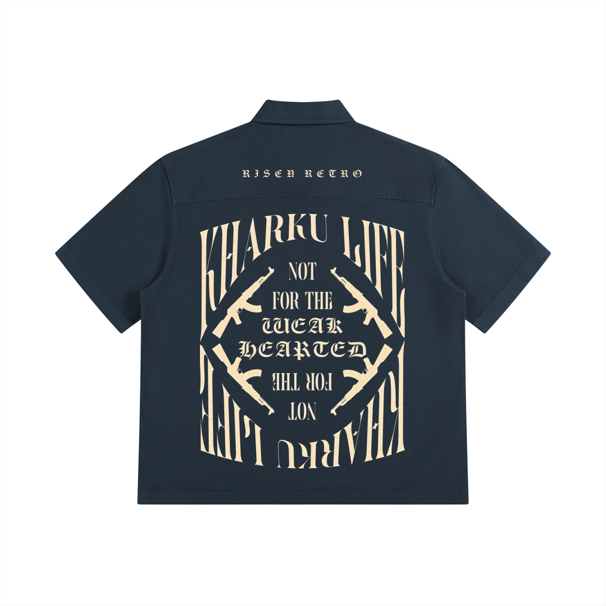 KHARKU LIFE V2 | RISENRETRO | Unisex Boxy Patch Pocket Short Sleeve Shirt