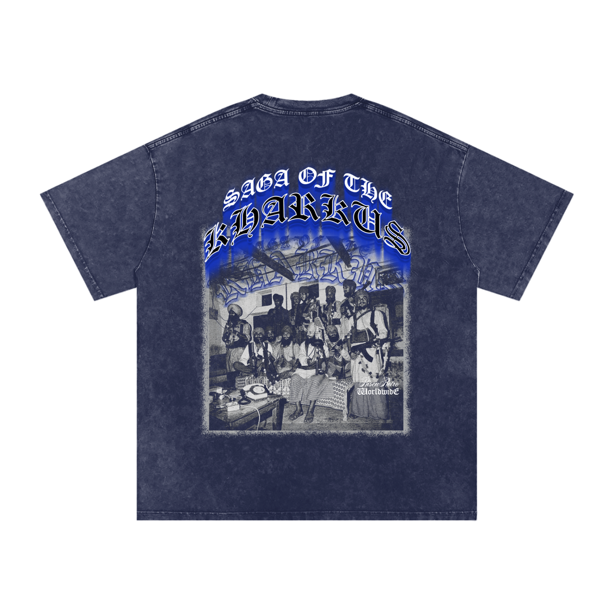 SAGA OF THE KHARKU'S | Snow Washed Oversized Cotton T-Shirt | RISENRETRO