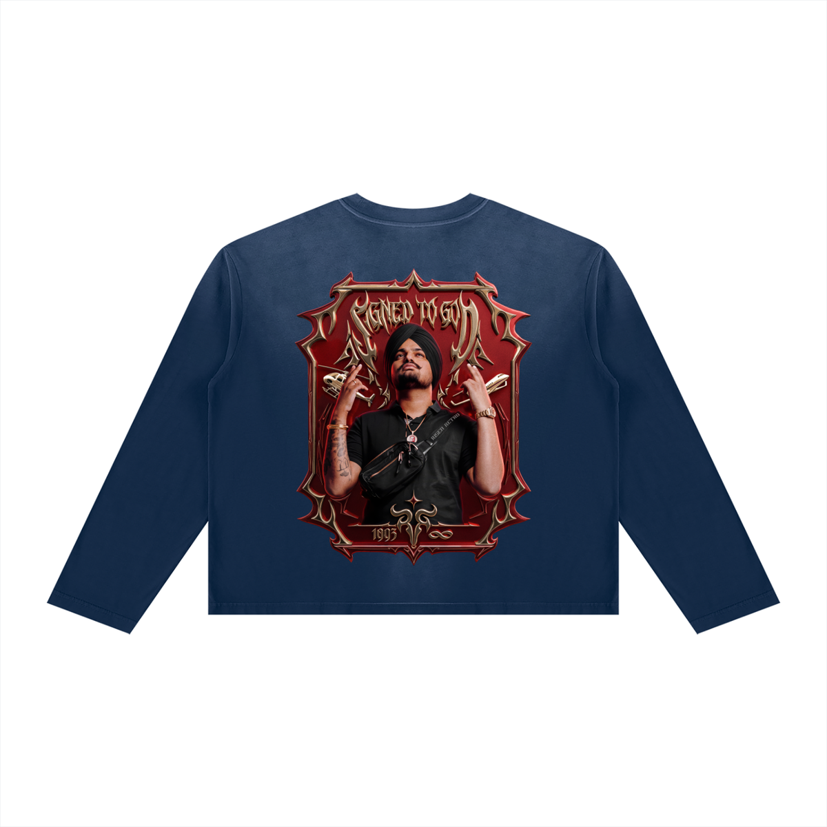 SIGNED TO GOD | SMW | RISENRETRO | Unisex Sunfade Boxy Long Sleeve T-Shirt