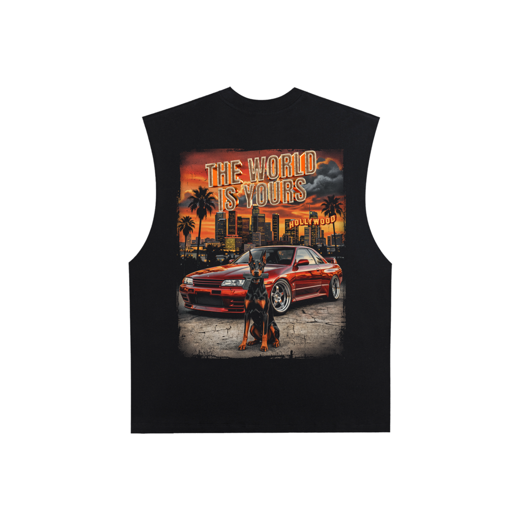 The World Is Yours | RisenRetro | Raw Edge Cotton Tank Top
