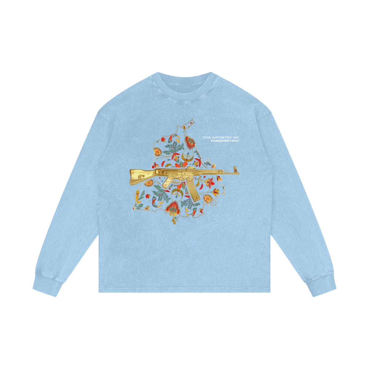 VINTAGE PANJAB | RISENRETRO | Acid Wash Oversize Long Sleeve T-Shirt