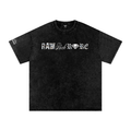 RAW RICH RARE X Risen Retro V2 Snow Washed Oversized Cotton T-Shirt