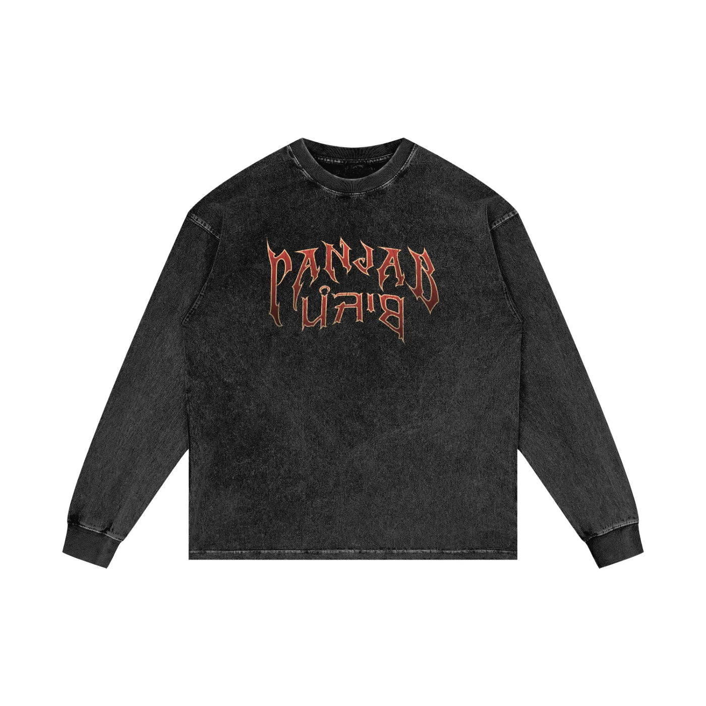 Panjab Bloodline X RisenRetro Acid Wash Oversize Long Sleeve T-Shirt
