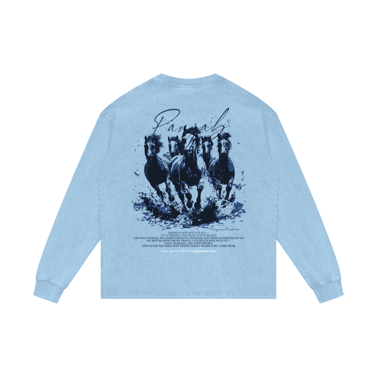 PANJAB CLUB | RISENRETRO | Acid Wash Oversize Long Sleeve T-Shirt