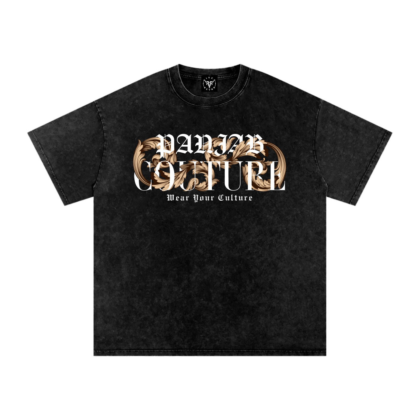 PANJAB COUTURE X RISEN RETRO Snow Washed Oversized Cotton T-Shirt