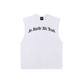 In Hustle We Trust | RisenRetro | Raw Edge Cotton Tank Top