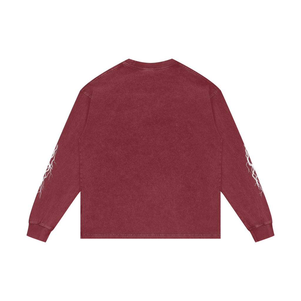 Panjab Bandana Flash V4 | RISENRETRO | Acid Wash Oversize Long Sleeve T-Shirt