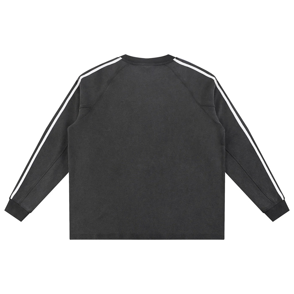 Sweat-shirt Panjab Snow Washed à bandes contrastées