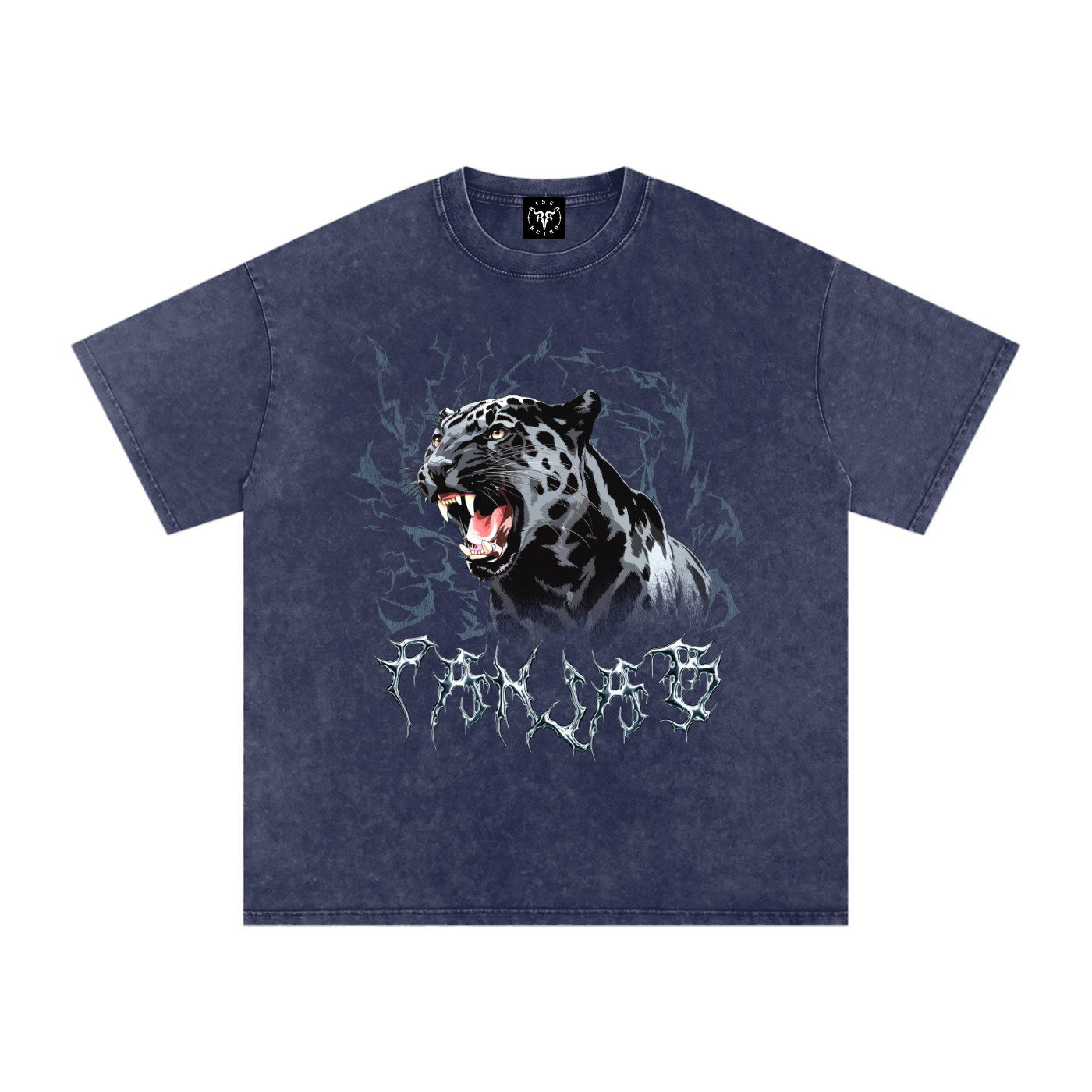 PANJAB PANTHER Y2K x RisenRetro Snow Washed Oversized Cotton T-Shirt